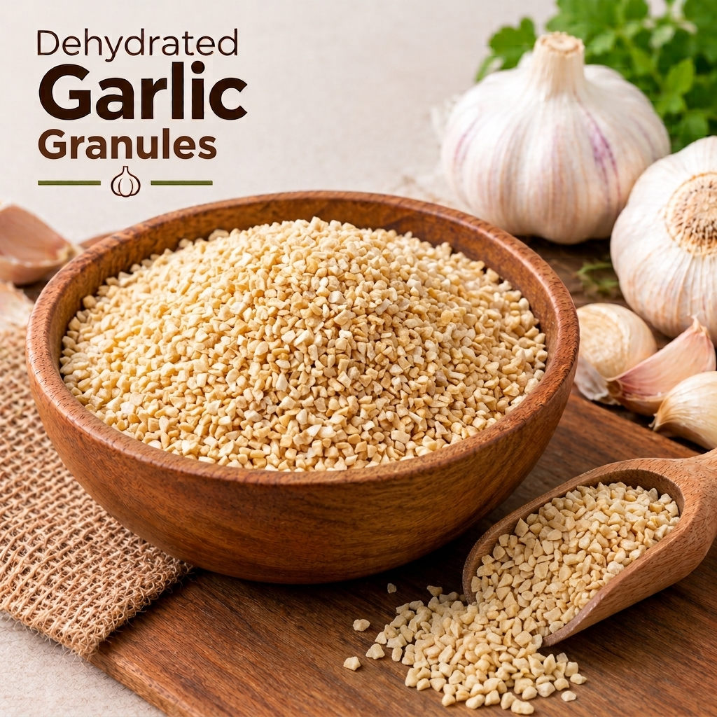Dehydrated garlic granules